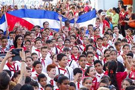 Felicitan a pioneros y jóvenes cubanos